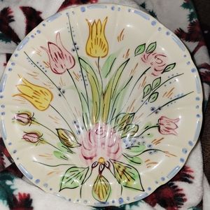Vintage Blue Ridge Southern Potteries Flat Shell BonBon Dish Nove Rose Pattern